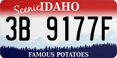 ID license plate 3B9177F