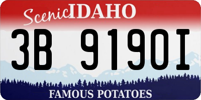 ID license plate 3B9190I
