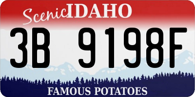ID license plate 3B9198F