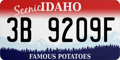 ID license plate 3B9209F