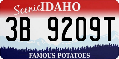 ID license plate 3B9209T