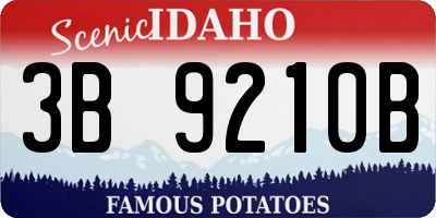 ID license plate 3B9210B