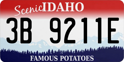 ID license plate 3B9211E