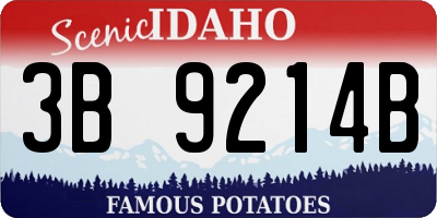 ID license plate 3B9214B