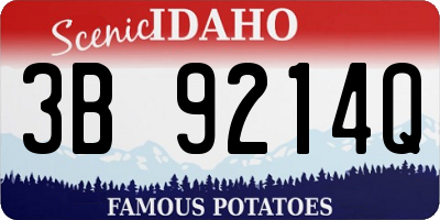 ID license plate 3B9214Q
