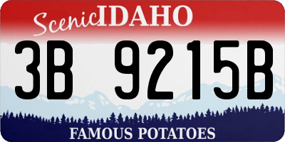 ID license plate 3B9215B
