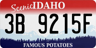 ID license plate 3B9215F