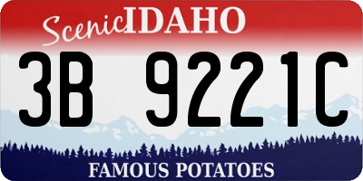 ID license plate 3B9221C