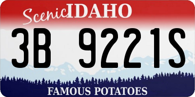 ID license plate 3B9221S