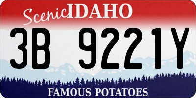 ID license plate 3B9221Y