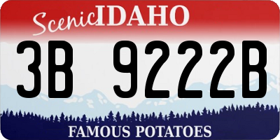 ID license plate 3B9222B