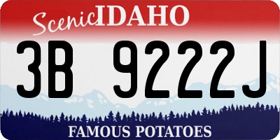 ID license plate 3B9222J