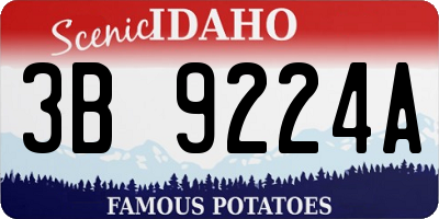 ID license plate 3B9224A