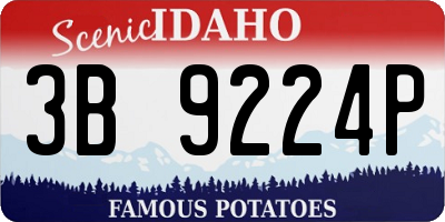 ID license plate 3B9224P