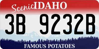 ID license plate 3B9232B