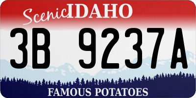 ID license plate 3B9237A
