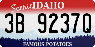 ID license plate 3B9237Q