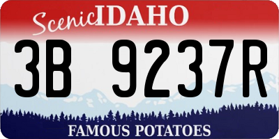 ID license plate 3B9237R