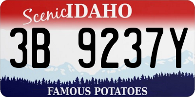 ID license plate 3B9237Y