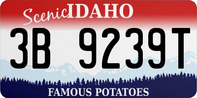 ID license plate 3B9239T