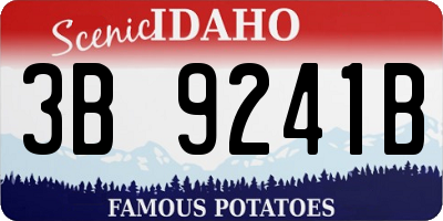 ID license plate 3B9241B