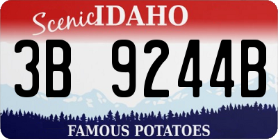 ID license plate 3B9244B