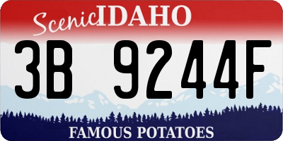 ID license plate 3B9244F