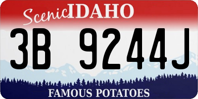ID license plate 3B9244J
