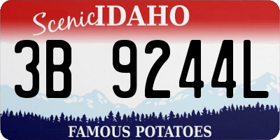 ID license plate 3B9244L