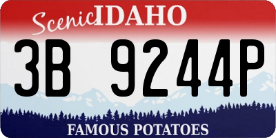 ID license plate 3B9244P