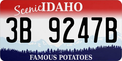ID license plate 3B9247B
