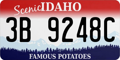 ID license plate 3B9248C
