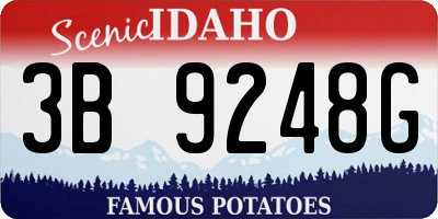 ID license plate 3B9248G