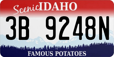 ID license plate 3B9248N