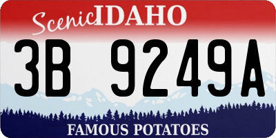 ID license plate 3B9249A