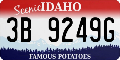 ID license plate 3B9249G