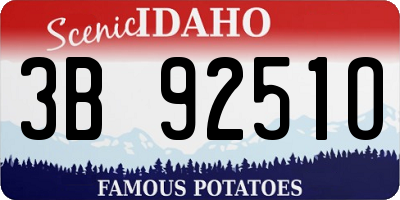 ID license plate 3B9251O