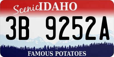 ID license plate 3B9252A