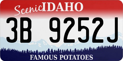 ID license plate 3B9252J