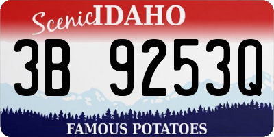 ID license plate 3B9253Q