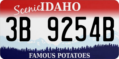ID license plate 3B9254B