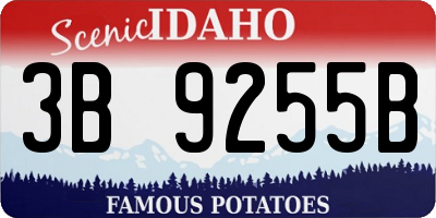 ID license plate 3B9255B