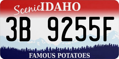 ID license plate 3B9255F