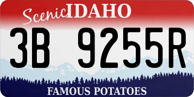ID license plate 3B9255R