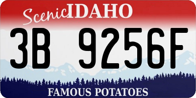 ID license plate 3B9256F