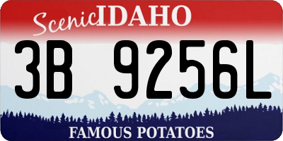 ID license plate 3B9256L
