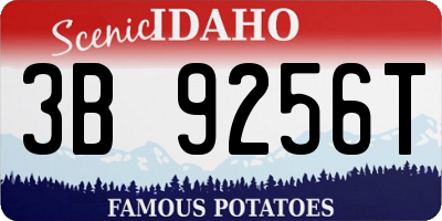 ID license plate 3B9256T
