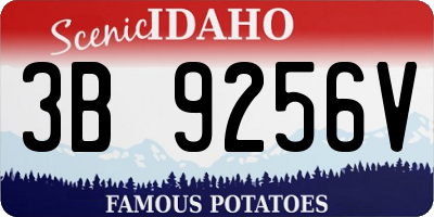 ID license plate 3B9256V