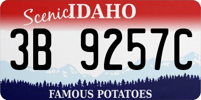 ID license plate 3B9257C