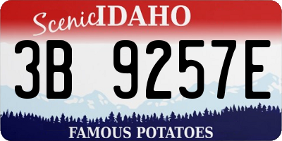 ID license plate 3B9257E